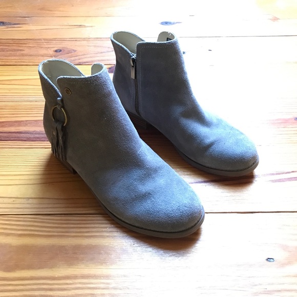 Spenco Light Grey Suede Leather Ankle Boots, EUC, 9 - Picture 7 of 11